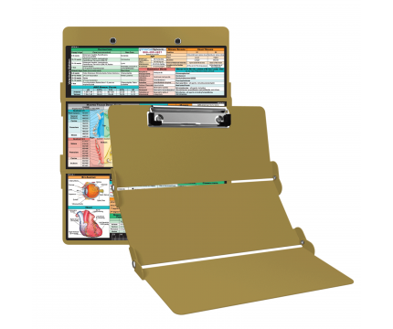 WhiteCoat Clipboard® Trifold - Tactical Brown Veterinary Medicine Edition